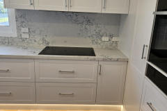 new blue and white marble kitchen 