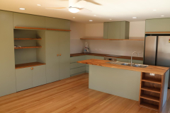 sage green & timber kitchen