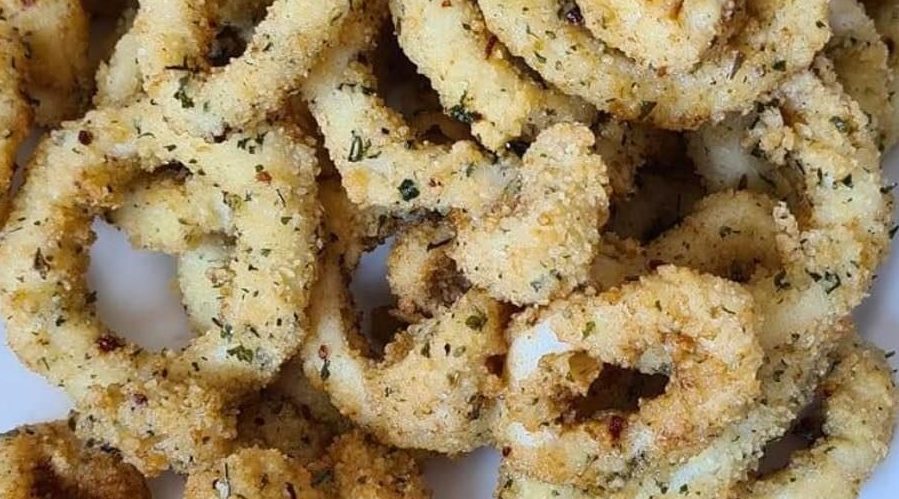 fried calamari on plate